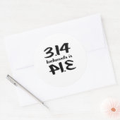 Pi Backwards is Pie Ronde Sticker (Envelop)