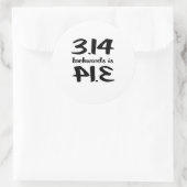 Pi Backwards is Pie Ronde Sticker (Tas)