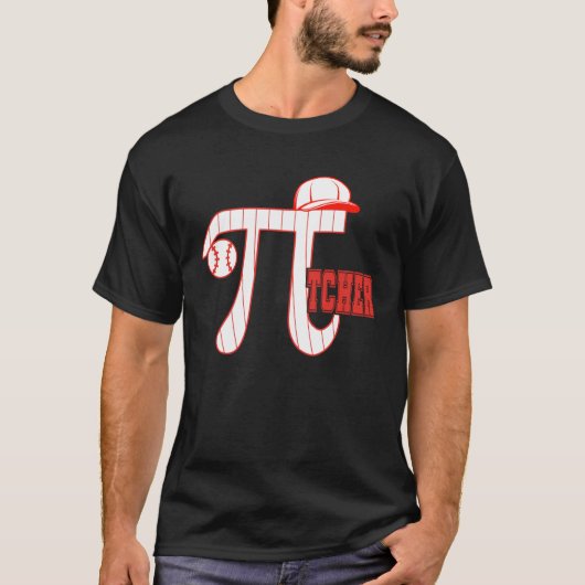Pi Baseball Pitcher 3 14 Pi Day Math Science & S T-shirt (Voorkant)