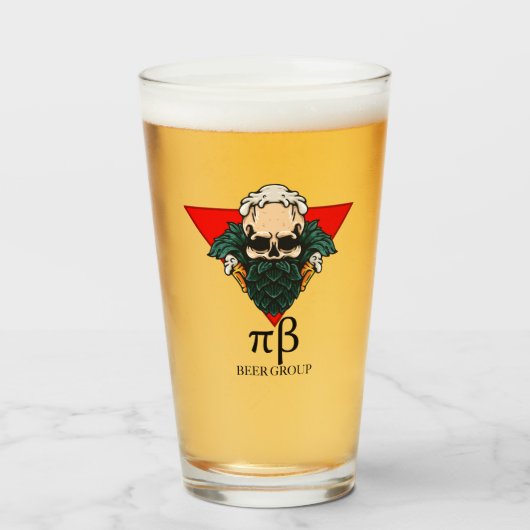 Pi Beta biergroep glas (Voorkant gevuld)