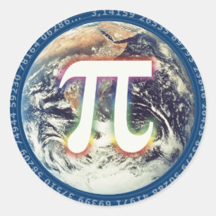 Pi brillant coloré - autocollant mathématique