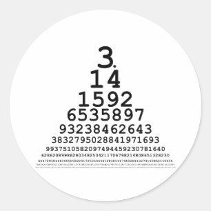 Pi Chart — Wiskunde giften en t-shirts Ronde Sticker