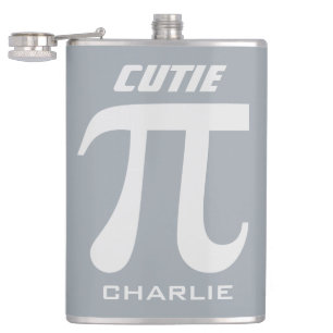 Pi-/Cutie Pie aangepaste monogram-kolf Heupfles