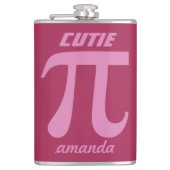 Pi-/Cutie Pie aangepaste monogram-kolf Heupfles (Voorkant)
