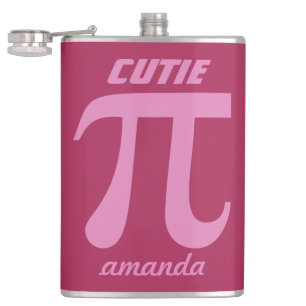 Pi / Cutie Pie personnalisé monogramme flacon