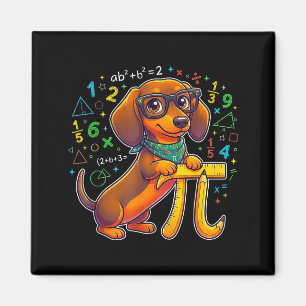 Pi Dachshund Wiskunde Pi Wiskunde Grappige Pi-dag Magneet