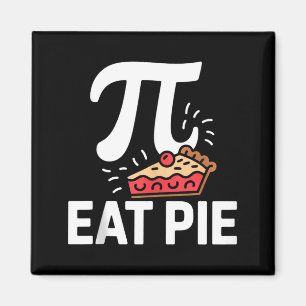 Pi-dag 14 maart Wiskunde Nerd Taart Eten Grappig C Magneet
