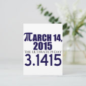 Pi Dag 2015 Briefkaart (Staand voorkant)