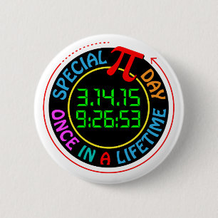 Pi Dag 2015 Ronde Button 5,7 Cm