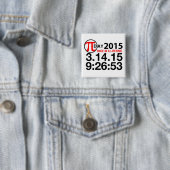 Pi Dag 2015 Vierkante Button 5,1 Cm (In situ)