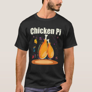 Pi Dag 2020 Funny Chicken Pot Pi Day Pie Wiskunde  T-shirt