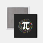 PI Dag 3.14159 PI Symbool Wetenschap en Wiskunde D Magneet (Voorkant / Achterkant)