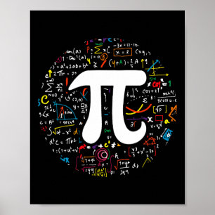 PI Dag 3.14159 PI Symbool Wetenschap en Wiskunde D Poster
