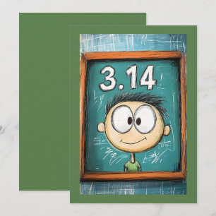 pi dag 3.14 cartooneske geeky nieuwsgierigheid kaart