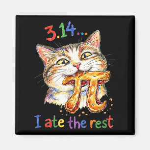 Pi-dag 3.14 Grappige Taart Menuposter _ Wiskundeli Magneet
