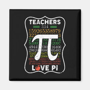Pi Dag 3.14 Leraren houden van Pi Wiskunde Leraren Magneet