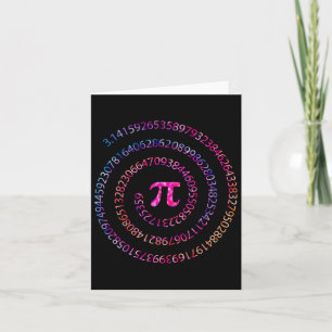 Pi Dag 3.14 Spiral Pi Nummers Wiskunde Leraar Vrou Kaart