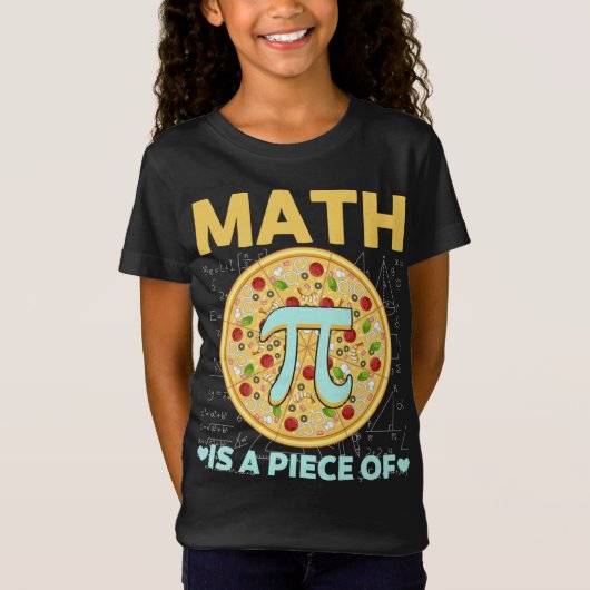 Pi-dag 3.14 Wiskunde is een stuk Pizza T-shirt (Voorkant)