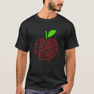 Pi Dag Apple Wiskunde Lover Lager 3.14 Symbool Mat T-shirt