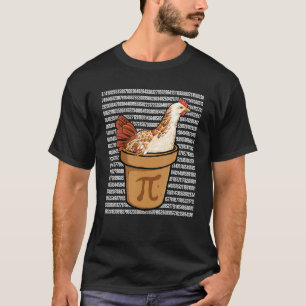 Pi-dag Grappige wiskunde Kip in Pi-kom Math-leraar T-shirt