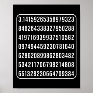 Pi Dag Griekse Pi Cijfers Wiskunde Lovers Nerd Ge Poster