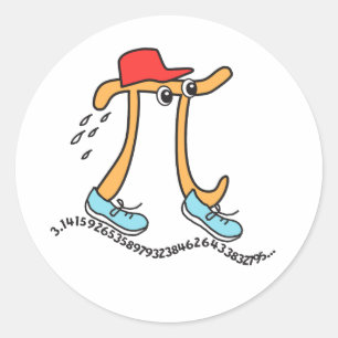 Pi Dag - Lange loopbaan Pi - Funny Pi Guy Stickers