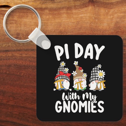 Pi Dag Met Mijn Gnomies Grappige Wiskunde Wiskunde Sleutelhanger (Voorkant)