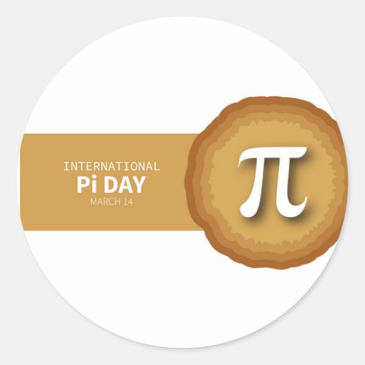 Pi Dag Ronde Sticker (Voorkant)