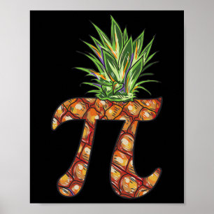 Pi Dag Shirt Pi Pineappel Funny Wiskunde Pi Dag Poster