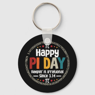 PI Dag Shirt voor de leraar Vintage 3.14 PI cijfer Sleutelhanger