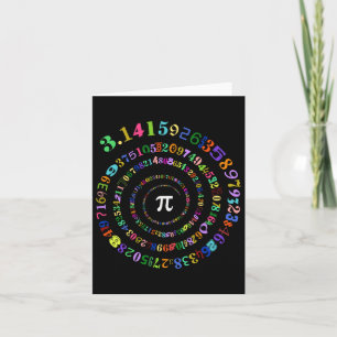 Pi Dag Spiral Pi Wiskunde Nummer symbool 3.14 Kaart