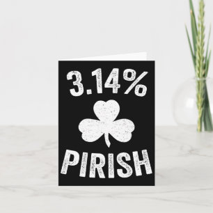 Pi-dag St. Patrick's 3.14 Iers Grappig Pirish Wisk Kaart