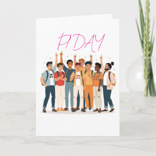 Pi-dag Team – Illustratie voor wiskundeliefhebbers Kaart
