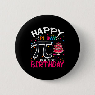 Pi-dag Verjaardag Wiskunde Liefhebber Gelukkige Pi Ronde Button 5,7 Cm