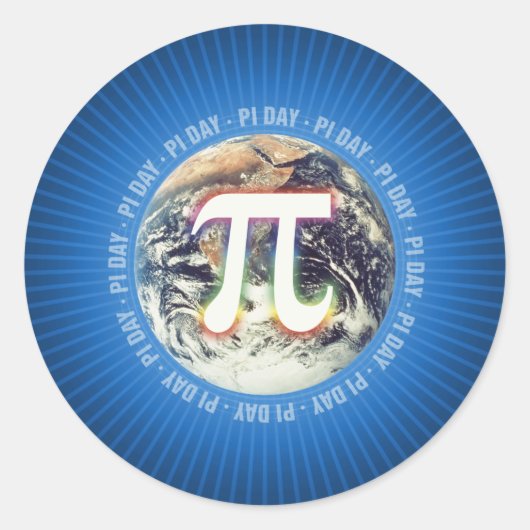 Pi-dag vieren - wiskunde sticker (Voorkant)