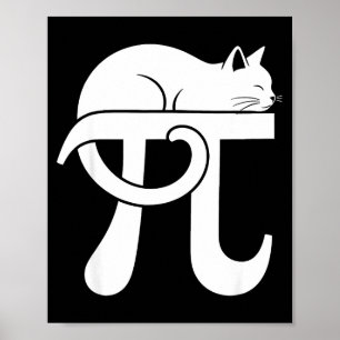 Pi-dag Wiskunde Kat Nerd Komedie Leraar Student Pi Poster