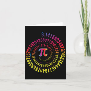 Pi-dag Wiskunde Nerd Geek 3.1415 Irrationeel Numme Kaart