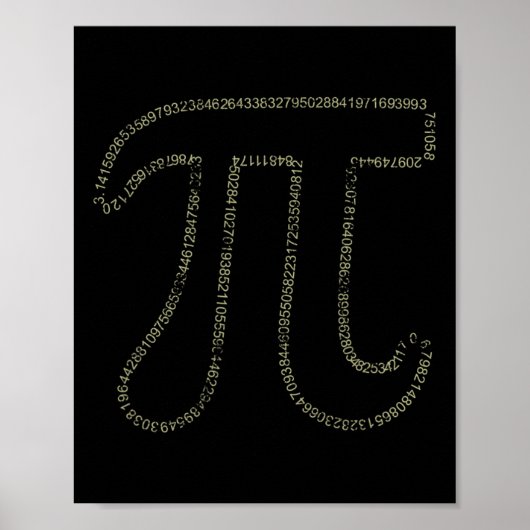 PI Dag Wiskunde PI 3.14 Getallen voor mannen Vrouw Poster (Voorkant)