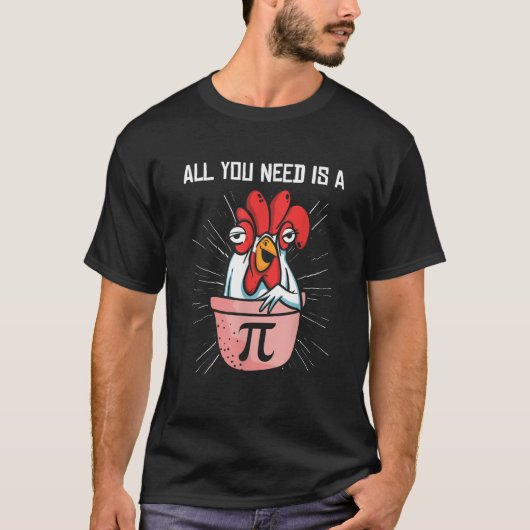 Pi Dag Wiskunde Pie Chicken Pot Pi Number T-shirt (Voorkant)