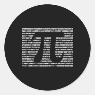 PI Dag Wiskunde Science Funny Teacher Gift Mannen Ronde Sticker