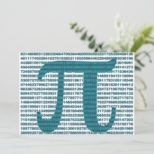 Pi-dagnummers Kaart (Staand voorkant)