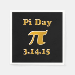 Pi Day 2015 Paper Napkins Servetten