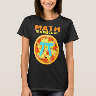 Pi Day 3.14 Wiskunde is een stukje pizza grappige T-shirt