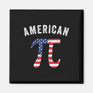 Pi Day American Flag Patriotic Wiskunde Nerd 3.14 Magneet