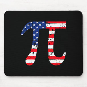Pi Day Amerikaanse vlag Patriottische Wiskunde Ner Muismat