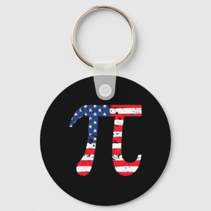 Pi Day Amerikaanse vlag Patriottische Wiskunde Ner Sleutelhanger