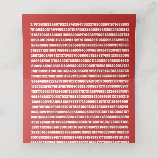 Pi Day Apple Pie Cartoon Character Numbers (Binnenkant ongevouwen)