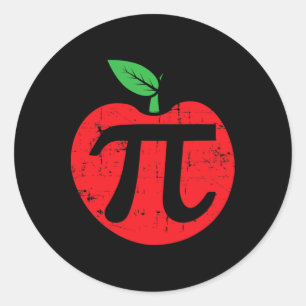 Pi Day Apple Pie Pun 3.14 Schattigee Wiskunde Love Ronde Sticker