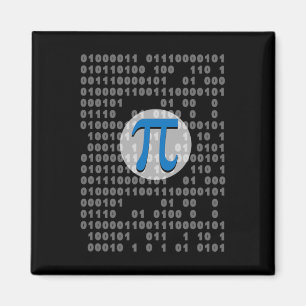 Pi Day ASCII Binaire Code 3.14 Pi Symbool Wiskunde Magneet