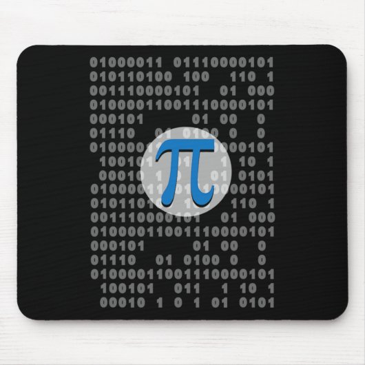 Pi Day ASCII Binaire Code 3.14 Pi Symbool Wiskunde Muismat (Voorkant)